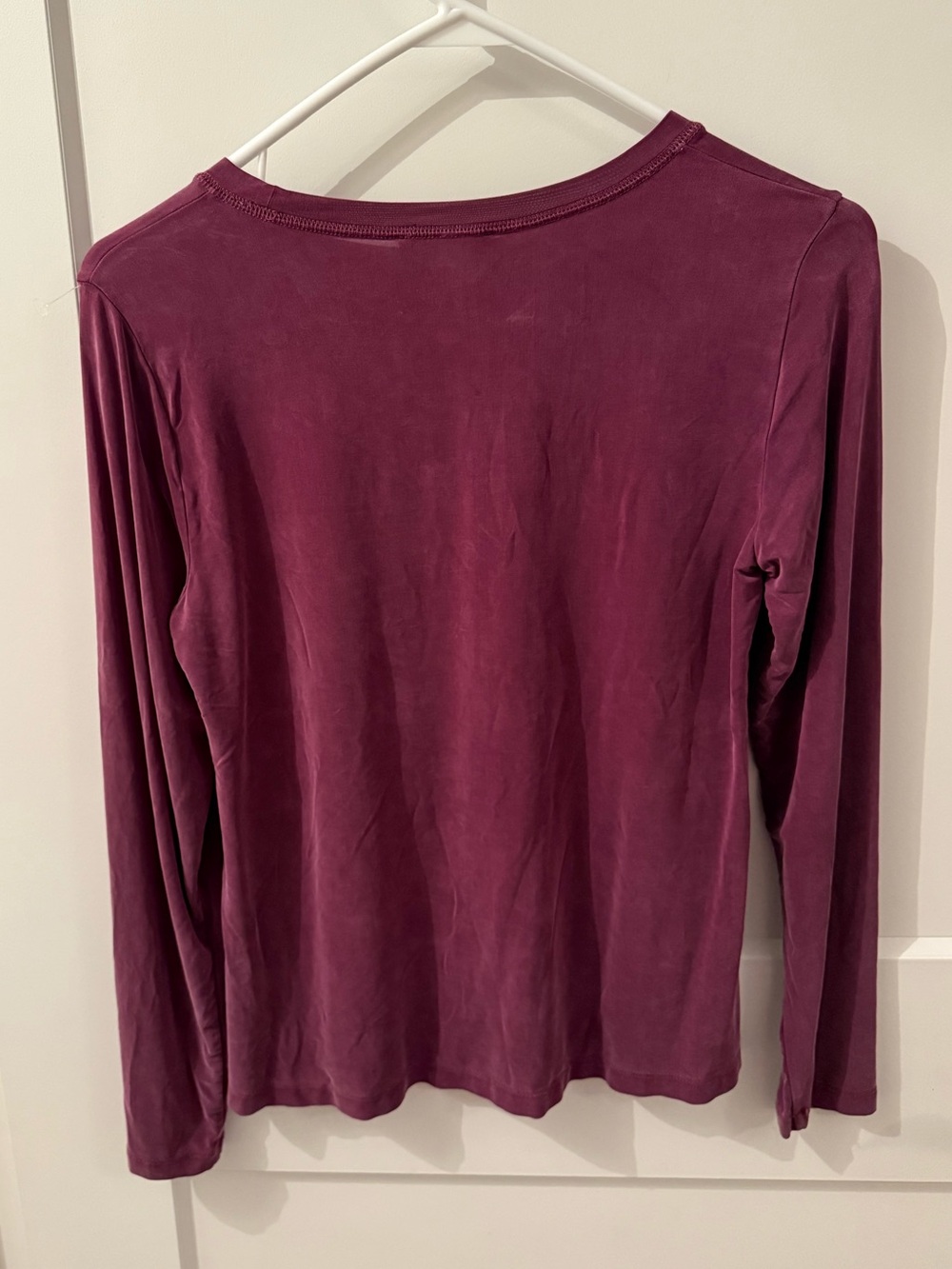 EILEEN FISHER Sueded Cupro Long-Sleeve Crewneck Top - Picture 7 of 10